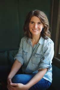 Susan White in a chambray shirt and jeans